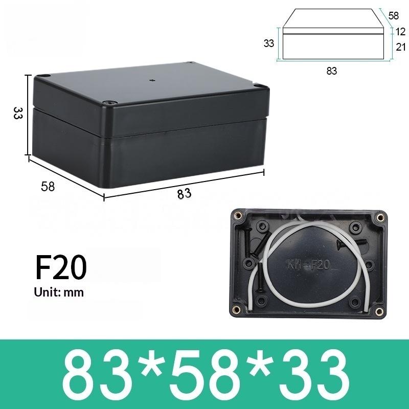 1/3Pcs Plastic Electronic Project Instrument Case Ip65 Waterproof Black Junction Box Outdoor Container Power Enclosure Tools