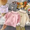 Baby Girls Velvet Bottom Shirt Solid Bowknot Turtleneck T-shirt Tops Children's Long Sleeve Autumn Winter Warm Leisure T-shirts Clothes for Girls