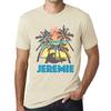 Vintage Tee Shirt för män Grafisk T-shirt Sommartriangel Jeremie Natural