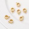 14K Gold-Plated Open-Ring Necklace with DIY Pendant Clasp, Jewelry Supplies