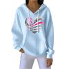 Sweat-shirt à manches longues de sport décontracté pour femme avec imprimé ange