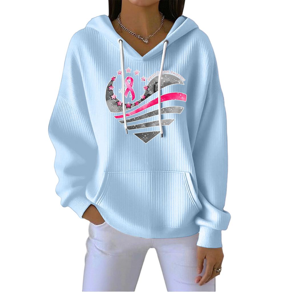 Sweat-shirt à manches longues de sport décontracté pour femme avec imprimé ange