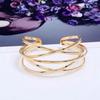 Bracelets Punk Creux en Alliage pour Femmes Couleur Or Argent Bracelet Manchette Ouvert Réglable Bijoux de Mode 2025 Nouveau