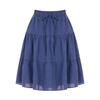 Sally Check Flare Banded Mini Skirt_I6B-Csk002