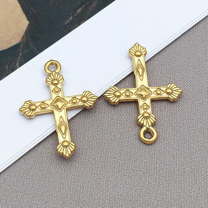 2Pcs Stainless Steel Charms Pendants For Cross Charms For Jewelry Making Supplies Christ Bracelet Necklace Earrings Accessories