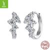 Exquise Flash Zircon Oor gesp Dames Licht Luxe Veelzijdige Mode S925 Sterling Zilveren Oorbellen Oorbellen