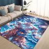 3D Drachen Anime Teppich für Wohnzimmer Schlafzimmer Zuhause Sofa Dekoration, Kinder SpielTeppich Rutschfest Bodenmatte Geschenk