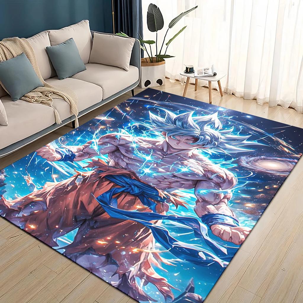 3D Drachen Anime Teppich für Wohnzimmer Schlafzimmer Zuhause Sofa Dekoration, Kinder SpielTeppich Rutschfest Bodenmatte Geschenk