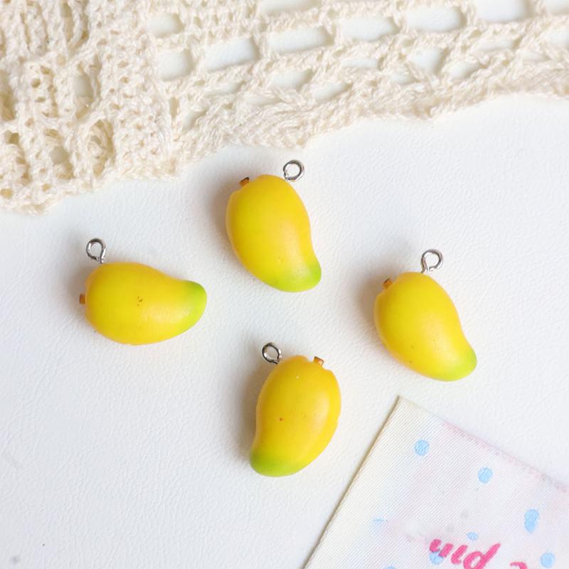 5Pcs Colorful 3D Realistic Fruit Shaped Loose Beads Glossy Surface For Diy Bracelet Necklace Jewelry Making