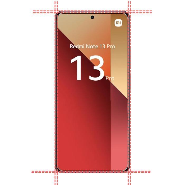 Case for Xiaomi Redmi Note 13 Pro 4G and 2 Tempered Glass Screen Protector Film Phonillico®