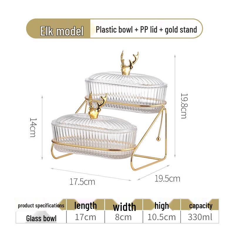 New Style Divided Fruit and Snack Display Plate for Living Room