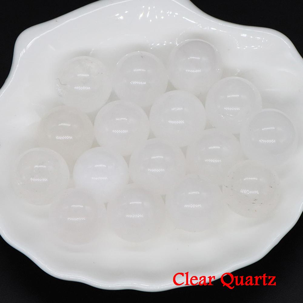 16mm Mini Naturstein Kristall Runde Kugel Perlen Reiki Heilung Quarz Amethyst Achat Mineral Exemplar Globus Chakra Großhandel