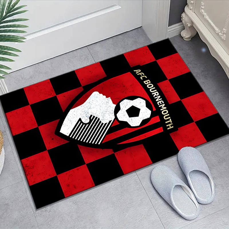 1pc Football Team Design Area Rug - Non-Slip, Soft & Cozy Floor Mat for Living Room, Bedroom, Office - Indoor/Outdoor Decorative Carpet