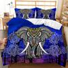 Boheemse Olifant Dekbedovertrek Set Olifant Mandala Patroon Dieren Beddengoed Set voor Tieners Volwassenen Queen King Polyester Dekbedovertrek