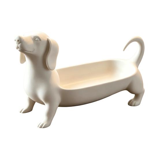 PLA Material Storage Box Dachshund Jewelry Tray, Decorative Organizer for Rings Earrings And Keys, Office Desk Stationery Holder Cute Resin