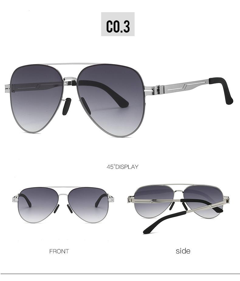 Classic Big Frame Pilot Sunglasses for Men UV400 Anti-reflective Gradient Lens Fashion Design