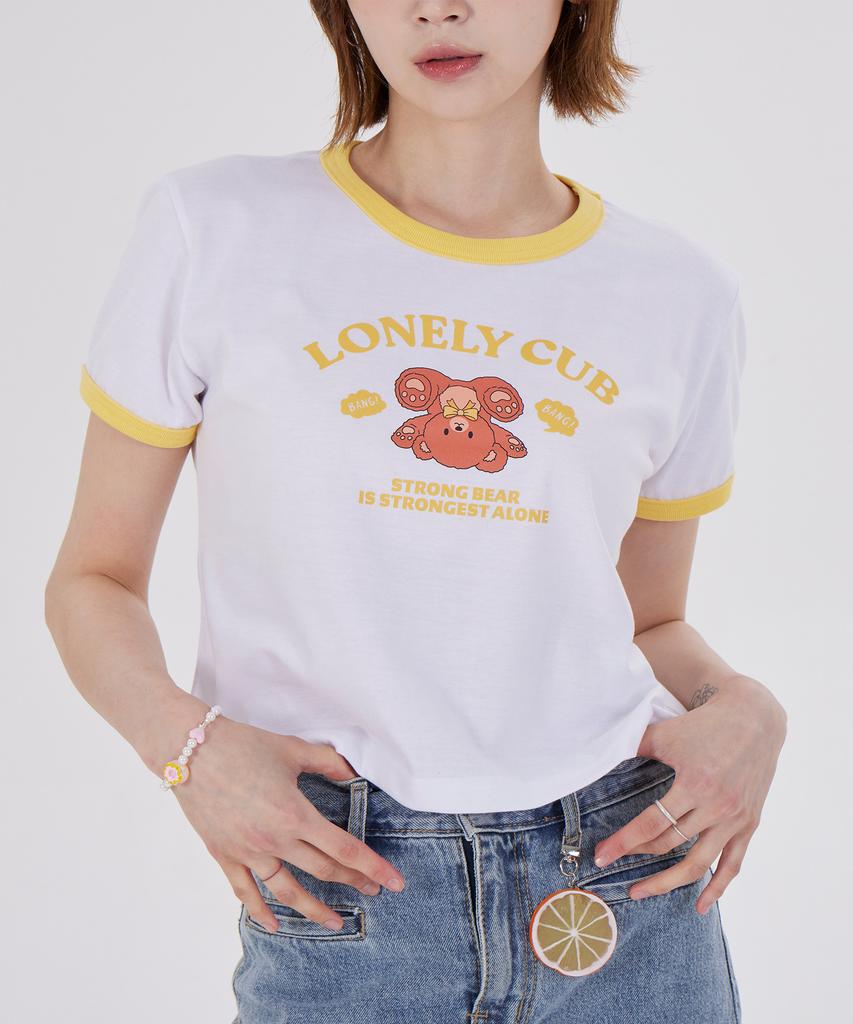 DYSFUNCT Lonely Cub Ringer T-Shirt(Yellow)