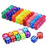 EXCEART 100 Kleurrijke Mini Acryl Dobbelstenen voor Spel, Spelletjes en Klaslokalen, Klein Ontwerp met Opbergdoos