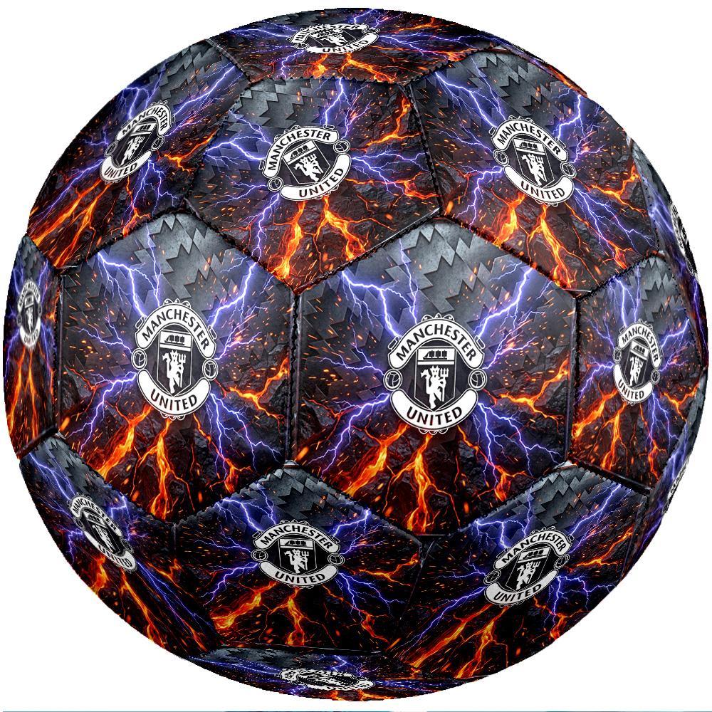 Manchester United Theme Soccer Ball Size 5 Soccer Ball Soft Touch Professional Training Football for Outdoor Sports