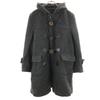80s 90s Old Melton Duffel Coat M Charcoal Gray Men's Used