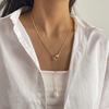 Y-Shaped Snake Bone Chain Long Necklace Irregular Baroque Pearl Adjustable Pendant Necklace for Women Simple Jewelry