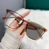 Finished Ladies Square Photochromic Myopia Glasses Luxury Women Men's Short Sight Eyeglasses Optical Prescription Minus Eyewear
