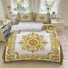 3Pcs Luxury Golden Geometric Printed Bedding Set Baroque Duvet Cover Set For Home Dorm Decoration Single King Queen Size 228X228