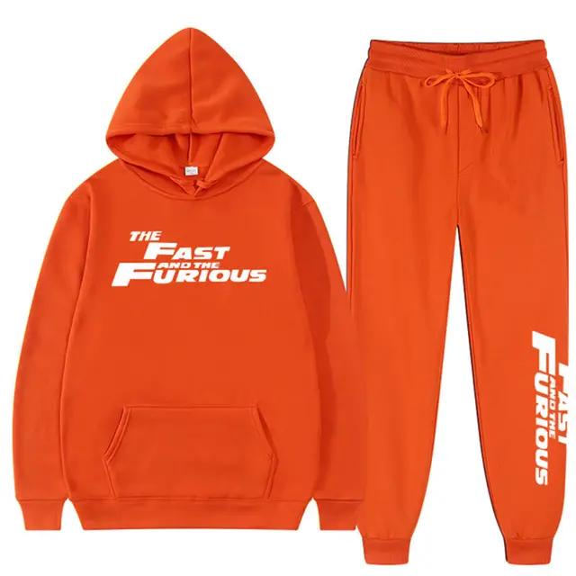 Nou în Set de hanorace Îmbrăcăminte Îmbrăcăminte sport Marca de modă Pulover imprimat cu litere Trening 2 piese Outfits pentru femei