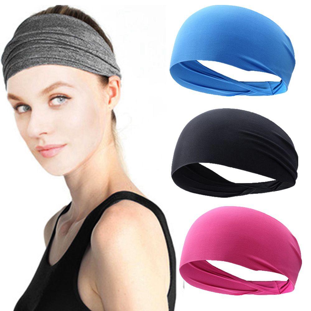 Damen/Herren Sport Schweißband Ultra-dünn Laufen Sport Haarband Turban Elastisch Yoga Stirnband