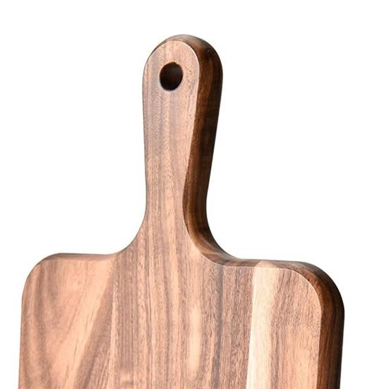 Planche à découper en bois avec poignée Planche à découper en bois robuste pour charcuterie pour viande, fromage, légumes, pain Planche de service de cuisine polyvalente