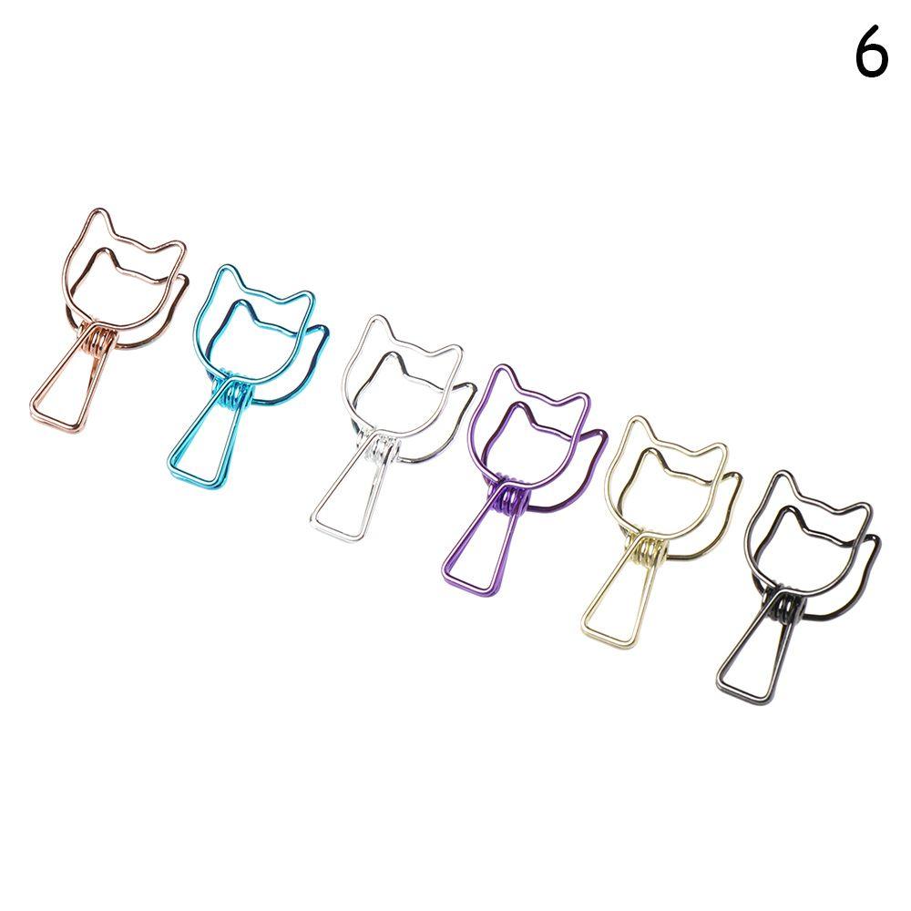 DIY Solid Color Paper Organizer Metal Binder Clip Hollowed Out Design Office Supply Fish Clip
