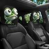 A Set of Two Cute Frog Car Headrest Covers That Provide All-Day for Your Neck, Stylish And Unique Car Protectors Suitable for All Seasons