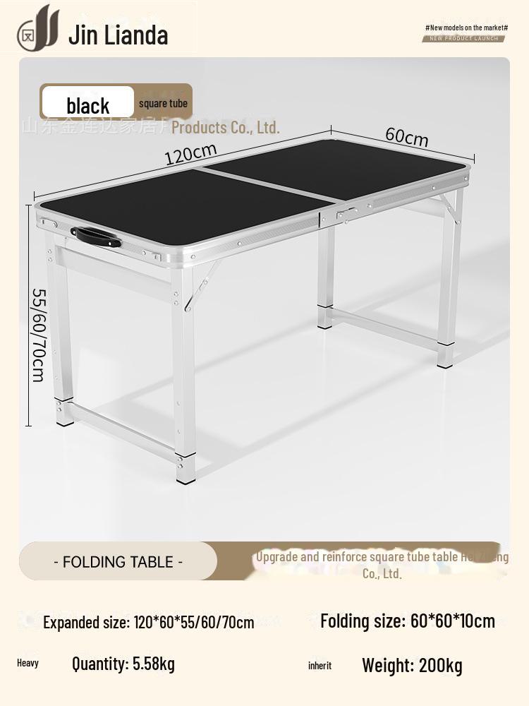 Portable Multifunctional Aluminum Folding Table for Dining and Outdoor Use
