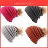 Stylish Winter Women's Knitted Beanie Hat With Versatile Pom Pom Design And Warm Material