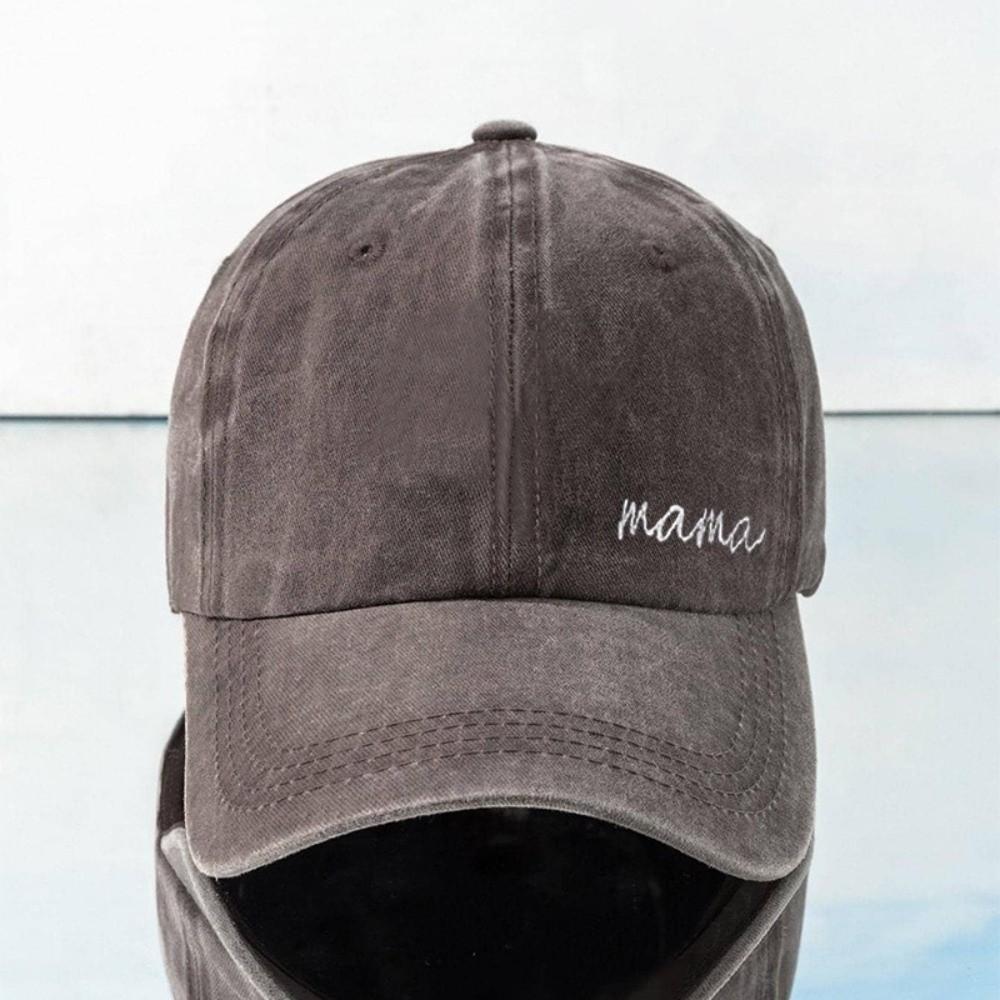 High Quality Mama Embroidery Baseball Caps Casual Washed Cotton Duck Tongue Hat Sun Cap Gift