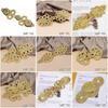 Golden Chinese Frog Buttons Handmade Flower Fastener Cheongsam Buttons DIY Sewing Knot Style Gold Lace Trim Clasps