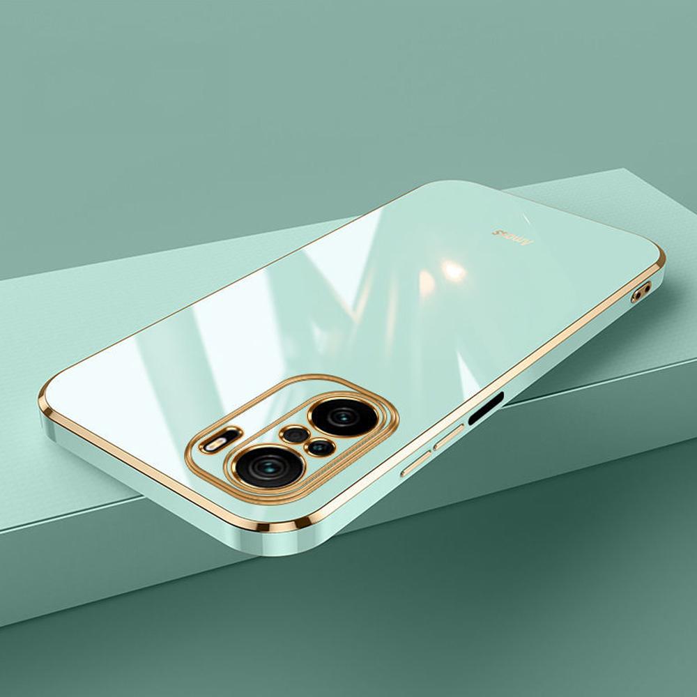 For Xiaomi Poco F3 Case Luxury Square Plating Xiaomi 11i 11X Pro Redmi K40 Pro Phone Case ShockProof Silicone Back Cover Fundas