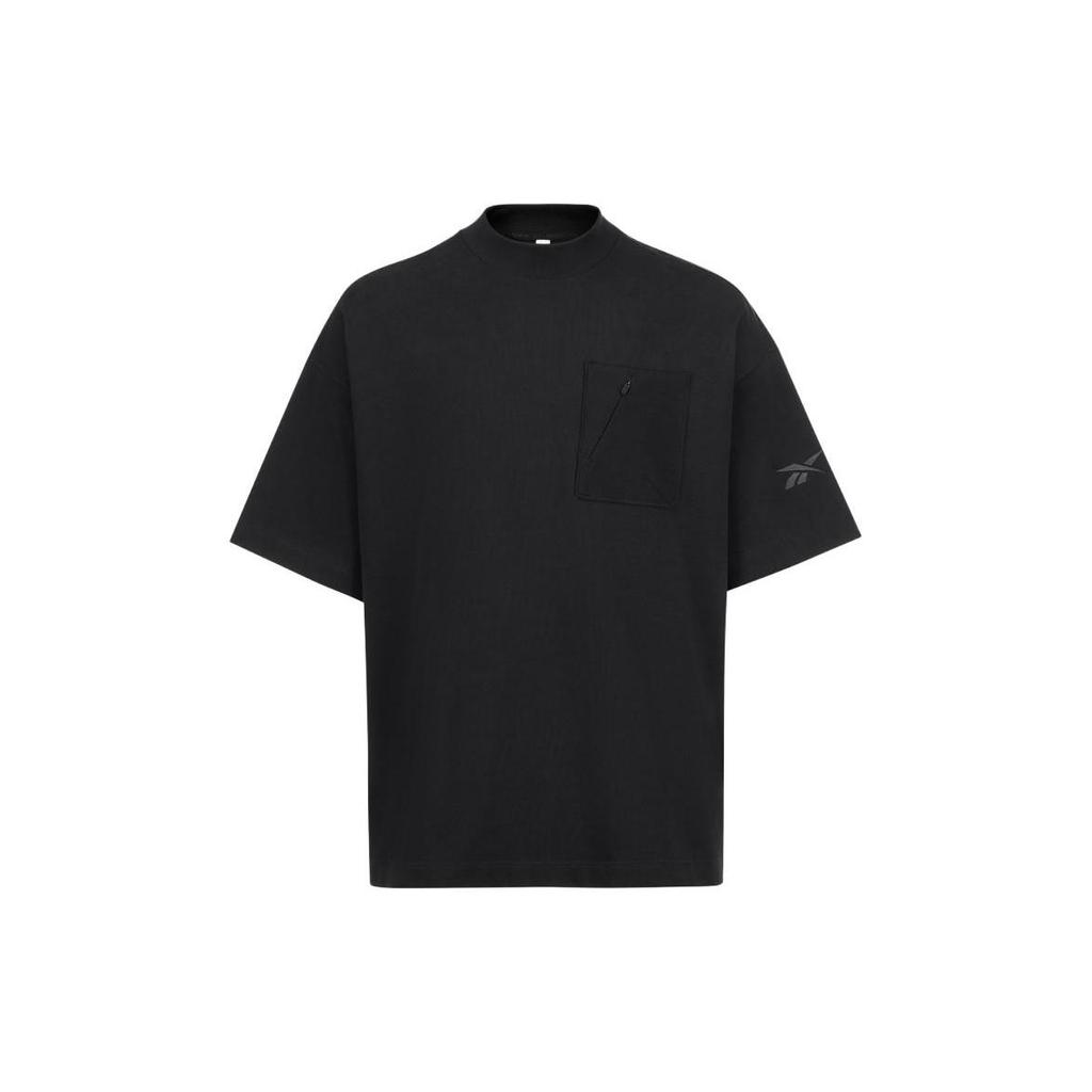 Reebok T Shirts Unisex Black Half Turtleneck Moderate Straight Fit 23RCS421U001