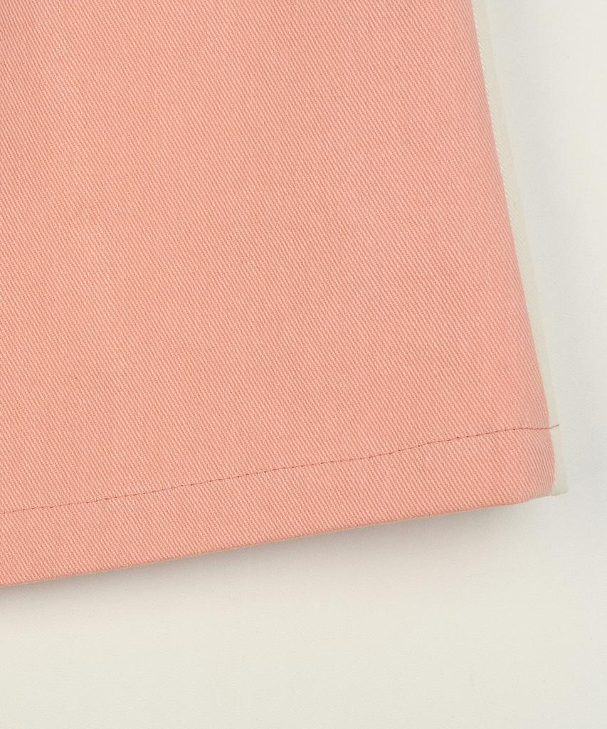 High School Disco Coated Color Block Skirt_Coral
