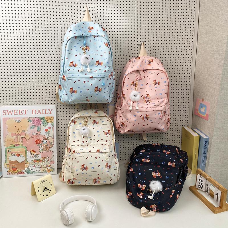Schoolbag Japanese Casual Backpack Female Niche Design Junior High School Student Schoolbag Cute Cartoon College Student Travel Backpack