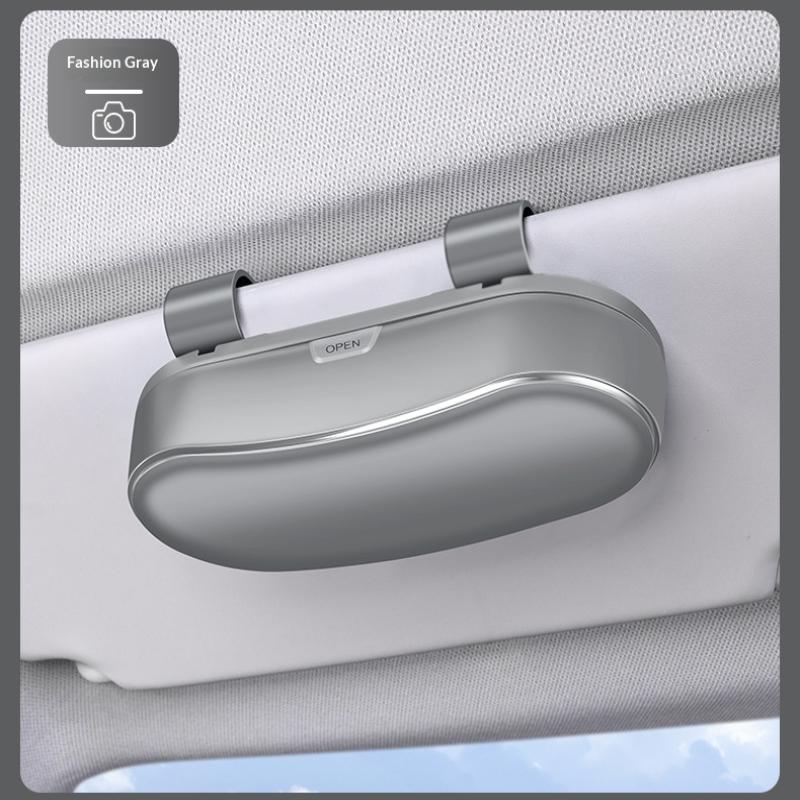 Car Glasses Box Portable Car Sunglasses Holder Car Driving Glasses Holder Eyeglass Case Sun Visor Multifunctional Storage Box