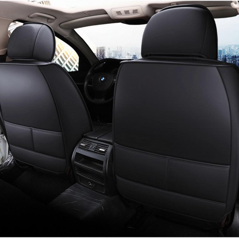 5 Seats Car Seat Covers PU Leather Full Set Seats Cover Front Rear Seat Cushion Cover Universal Truck SUV for Hyundai/Ford