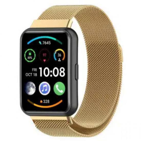 Magnetic Loop Band For Huawei Watch Fit 2 Strap Accessories Stainless Steel Belt Bracelet For Huawei Watch Fit Metal Wristbands