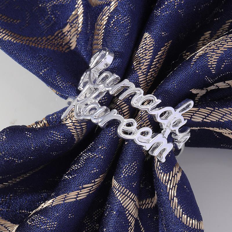 1 Piece of Ramadan Ring, Mubarak Muslim Islamic Family and Friends Gathering Table, Family Decoration Gift LM