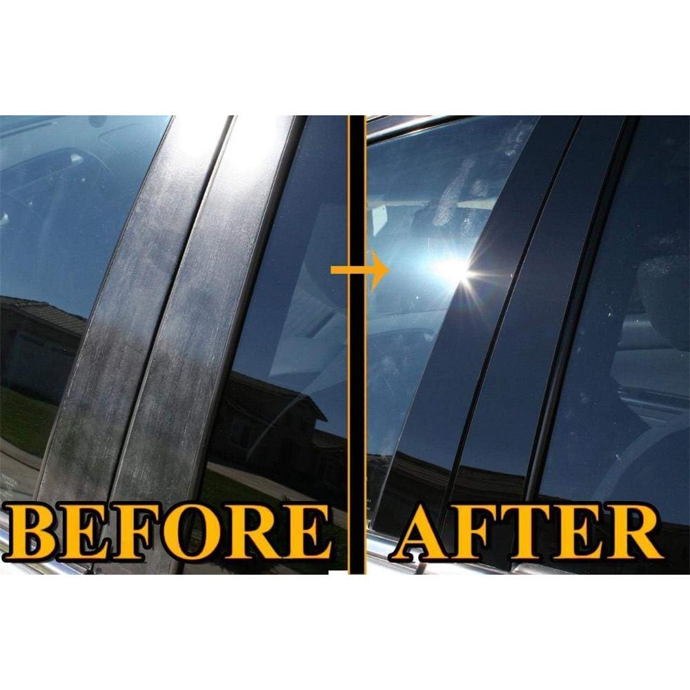 4 Pcs Outer Door Pillar Window Trim Black For Dodge Ram 1994-2001