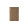 GG Embossed Beige Grained Leather Bi-fold Wallet Card Holder For Unisex Luxury Daily Use