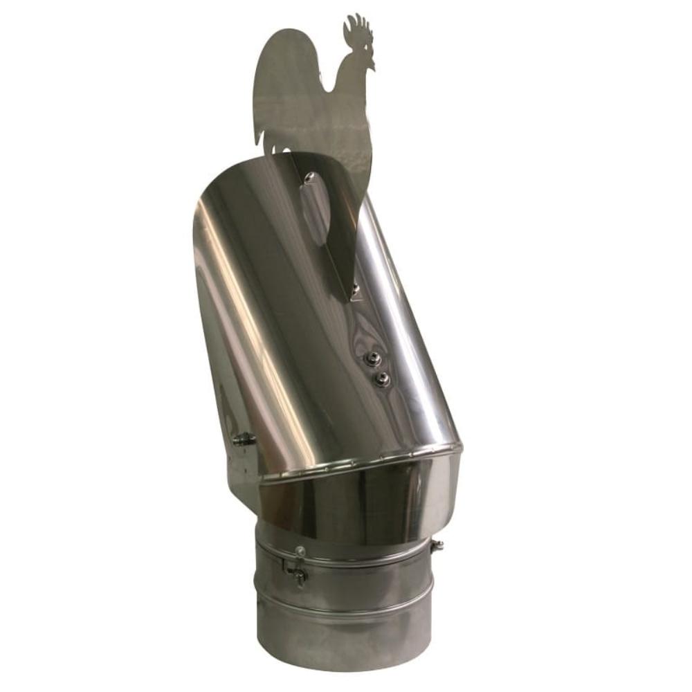 300Mm Chimney Cowl Cock Design Anti Downdraught Flue Air Extraction
