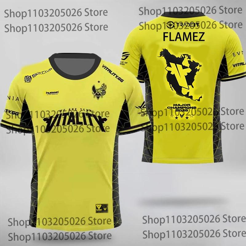 Major Champion Jersey Team Vitality Professional Player Tshirt New CS2 Esports CSGO Training Uniform Oversized VIT Fans Top