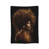African Ethno African Art Black And Gold Knitted Blanket Flannel Super Warm Throw Blanket for Car Sofa Couch Bedroom Quilt
