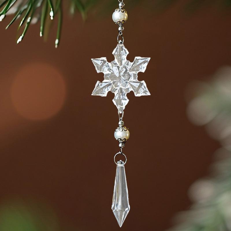 Snowflake Ornaments For Christmas Tree Decorative Drop Pendant Christmas Christmas Tree Decoration Ornaments Acrylic Snowflake